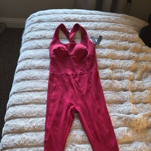 NWT VSX Jumpsuit in vibrant red.